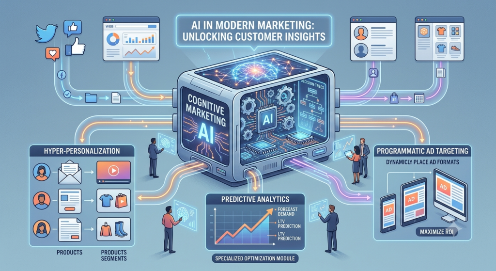 This image shows the Role of Ai in Digital marketing
